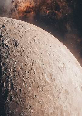 Craters on a Moon Surface