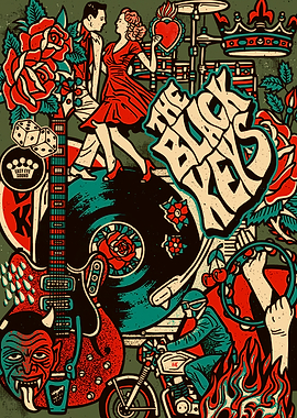 The Black Keys Rock and Roll Poster