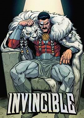 Invincible Comic Character on Throne