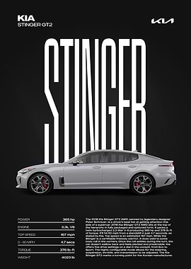 Kia Stinger GT2 Car Poster