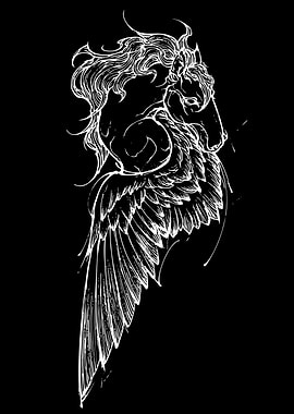 Pegasus Winged Horse Sketch