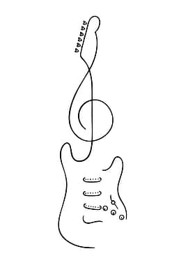 Guitar and Treble Clef Fusion