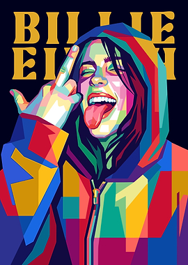 Billie Eilish Pop Art Portrait