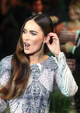 Megan Fox in a sequined dress