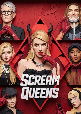 Scream Queens Paper Art Poster