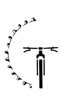 Bicycle Fork and Chainring Icon