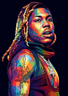 Colorful Portrait of a Destroy Lonely