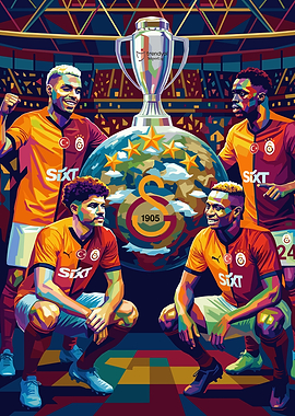 Galatasaray Football Team Victory Celebration