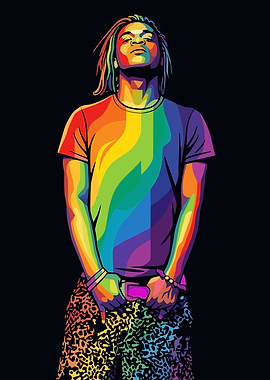 Ken Carson in Rainbow Pride Outfit