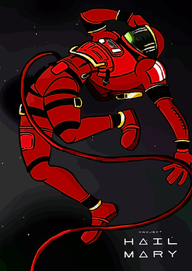 Astronaut in Red Spacesuit