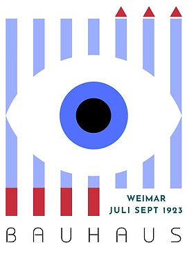 Bauhaus Poster with Eye Motif