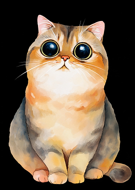 Cute Cat with Big Eyes