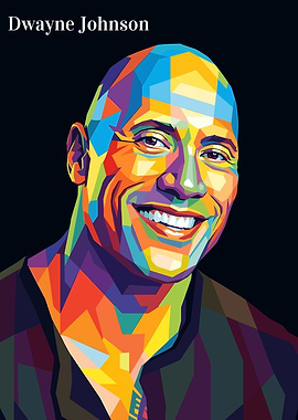 Dwayne Johnson Pop Art Portrait