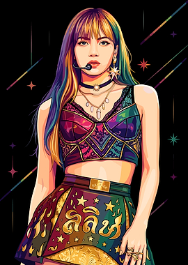 Lalisa Manobal Pop Art Portrait