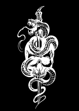 Skull Snake and Dagger