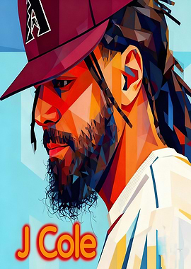 J Cole Geometric Portrait