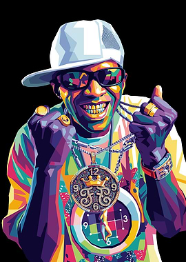 Colorful Portrait of a Rapper