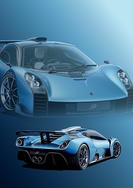 Blue Gordon Murray Le Mans GTR Supercar