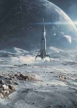Rocket Launch on Alien Planet
