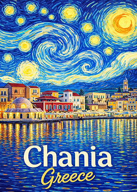 Chania Greece Starry Night