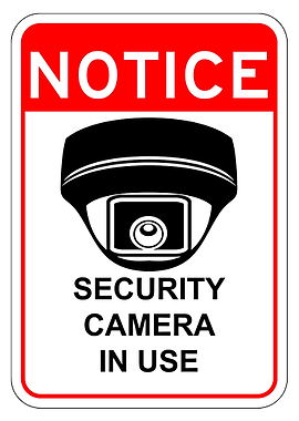 Security Camera Notice Sign