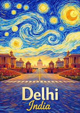 Delhi India Starry Night