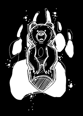 Bear Paw Print Illustration