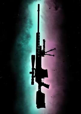 Silhouette of a Sniper Rifle