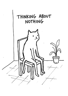 Cat Thinking About Nothing