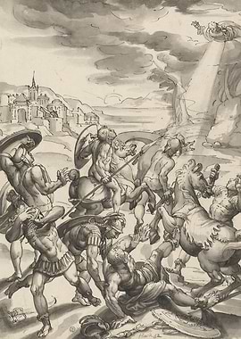 Divine Intervention in a Battle Scene