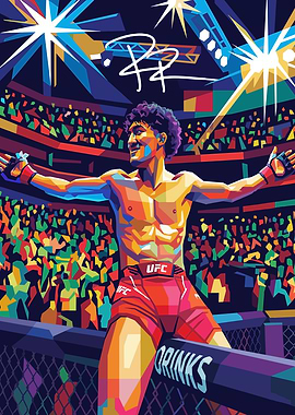 UFC Fighter Celebration Pop Art