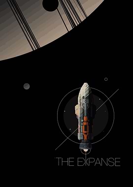 The Expanse Spaceship and Planet