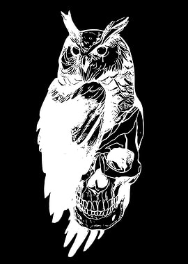 Owl and Skull Hybrid