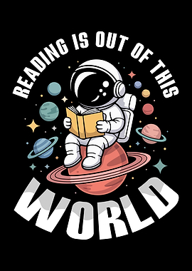 Astronaut Reading in Space