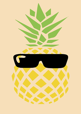 Cool Pineapple Wearing Sunglasses