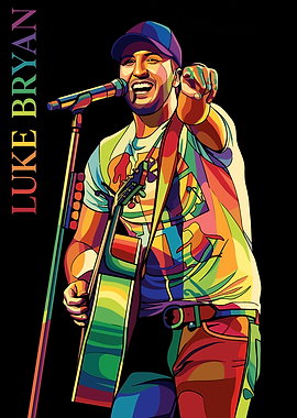 Luke Bryan Pop Art Portrait