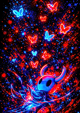 The Knight and Neon Butterflies