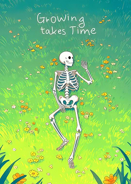 Skeleton Lying in a Field