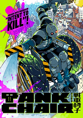 Cyberpunk Warrior on Tank Chair