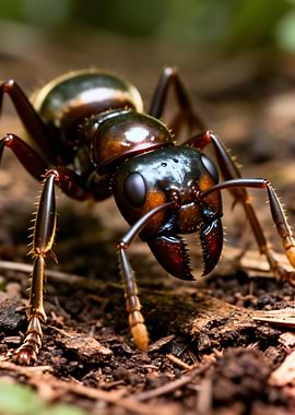 Close-up of a large ant