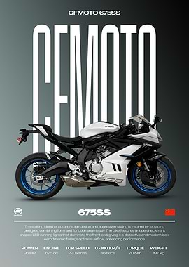 CFMOTO 675SS Motorcycle Poster