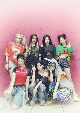 Group of young women in streetwear