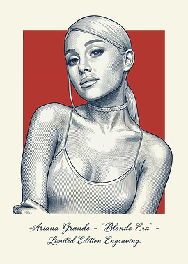 Ariana Grande Blonde Era Engraving