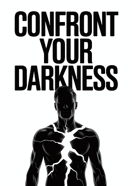 Confront Your Darkness Motivational Poster