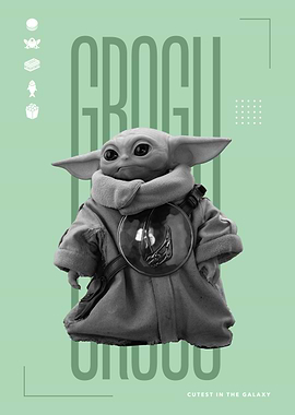 Grogu on Green
