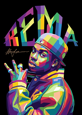 Rema Pop Art Portrait