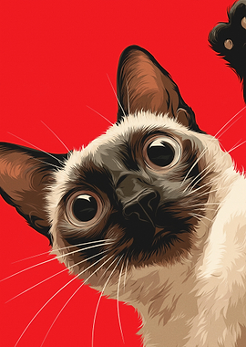 Close-up of a Siamese Cat