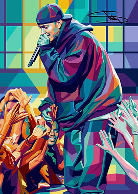 Eminem Performing on Stage