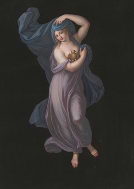 Dark Academia Renaissance Woman with Falcon Art