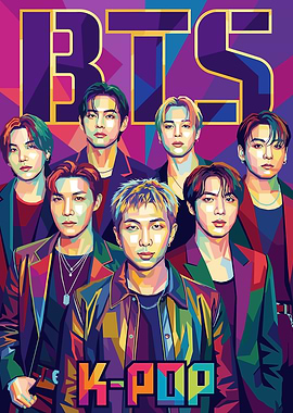 BTS K-Pop Group Portrait Wpap